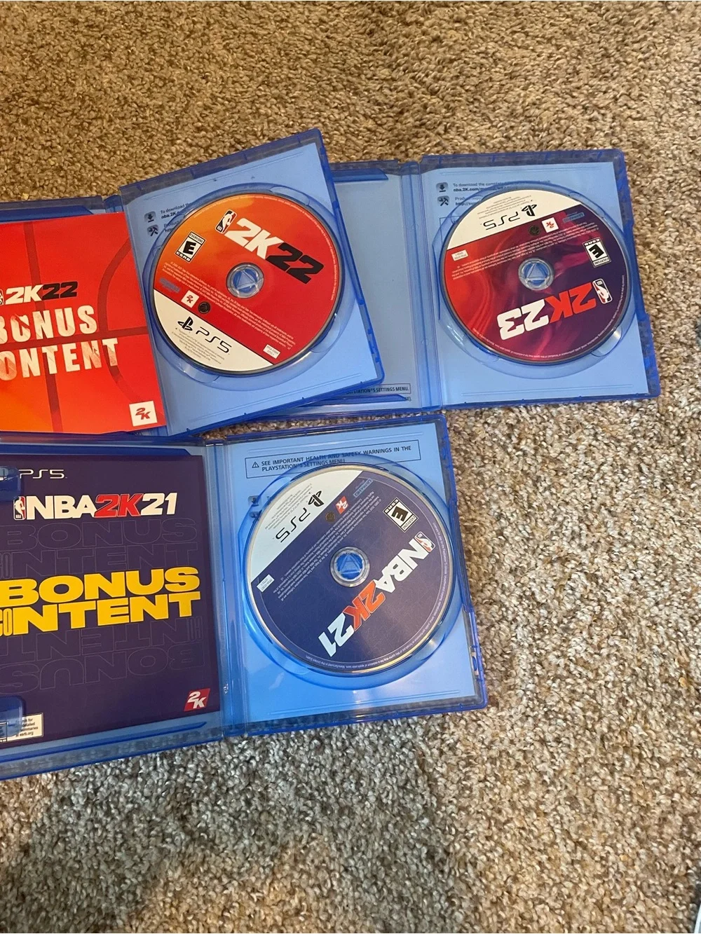 Sony PS5 NBA 2K21 Game Case with Purple Coverv it for 3 different games